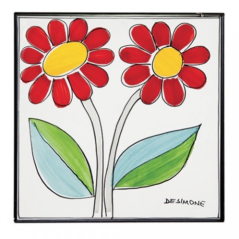 Piastrella Folk Fiori Ceramiche De Simone PI297FK-04F Piastrella Folk Fiori Ceramiche De Simone PI297FK-04F